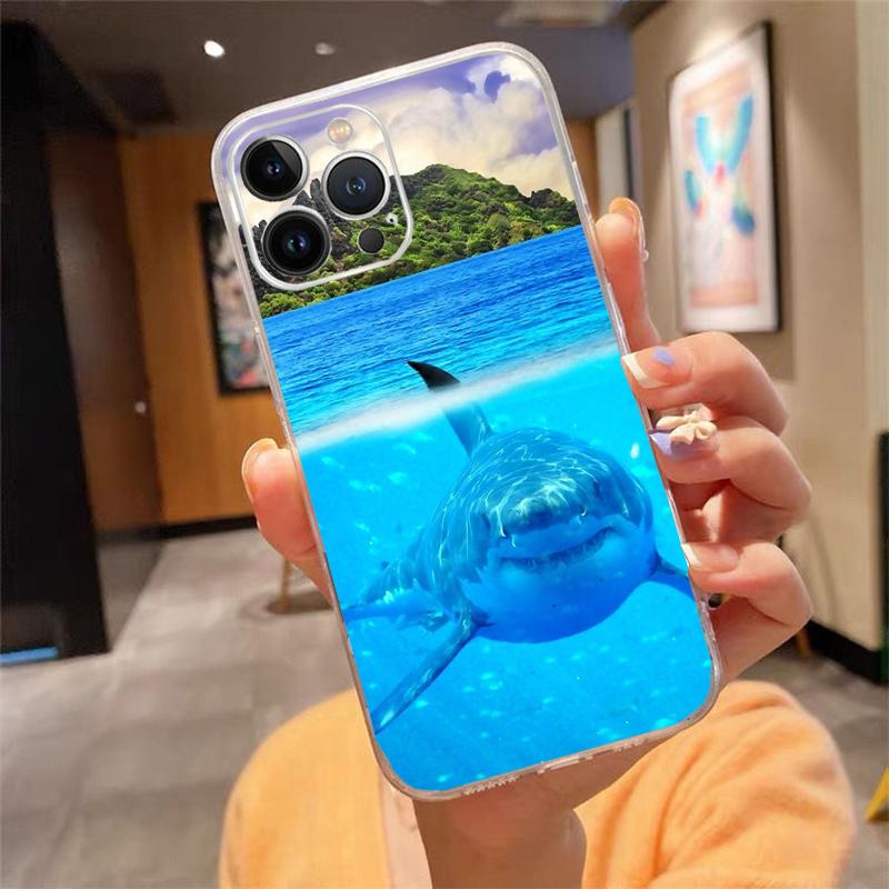 Phone Case For iphone 17 Air 17 Pro Max 16 15 14 13 Pro Max 15 16 Pro 15Plus Ocean Whale Shark