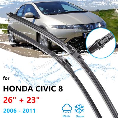 For Honda Civic 8 FK1 2 3 FN1 2 3 4 an 2006~2011 Hatchback Front Window Wiper Blades Windshield Windscreen Car Accessories