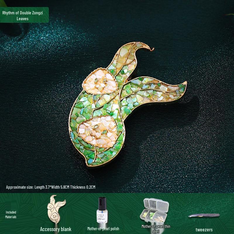 Mother-of-Pearl Hairpin Craft Kit: Brooch & Hairpin Shell Fragments - Perfect Mother’s Day Gift