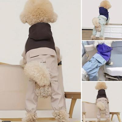 Dog Raincoat Waterproof Snap Closure Dogs Rain Jacket Hooded Adjustable Puppy Raincoat with Leash Hole for Small Medium Dogs Outdoor Adventures