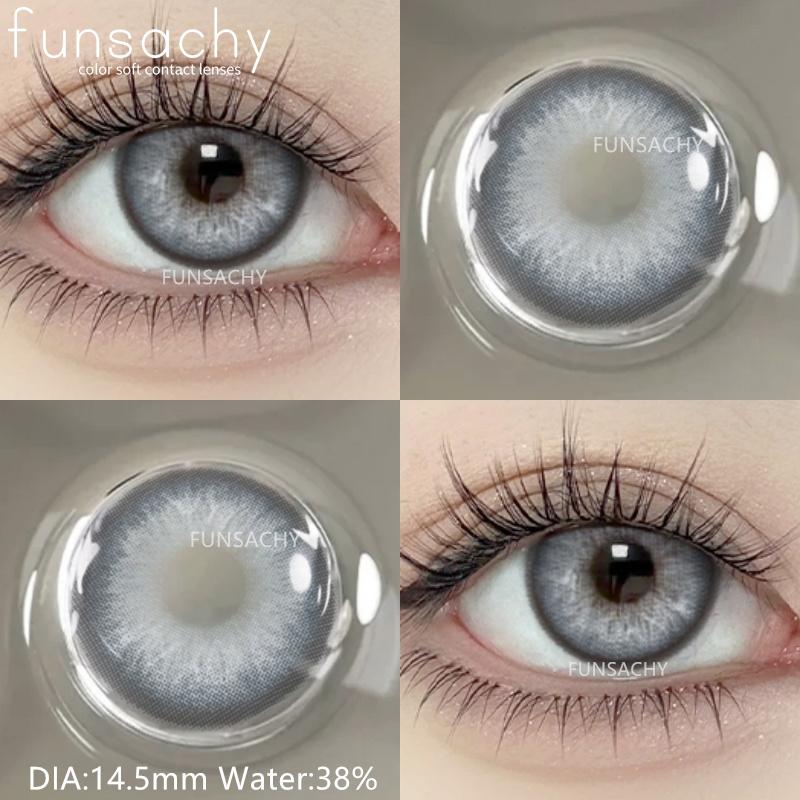 FUNSACHY 1 Paar Naturfarbige Kontaktlinsen für Augen Braune Linsen Farbige Linse Koreanische Blaue Linsen Graue Jahreslinsen Augen Make-up Linse