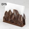 Decorative Napkin Holder Tissue Rack Leaf Shaped Easy To Install Countertop Free Standing Napkin Holder with Stable Base