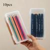 10/4/1pc Large Capacity Transparent  Pencil Case  Stackable Clear Office Supplies Organizer for Pencils, Erasers Tape Dispensers