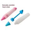 Silicone Icing Pen Set with Chocolate and Cream Nozzles for Cake and Cookie Decoration