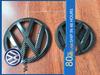 BGN1 For VOLKSWAGEN VW Black 13.5CM Front & 11CM Rear Emblems with Carbon Fiber Pattern for Volkswagen MK7 GTI Golf Replacement