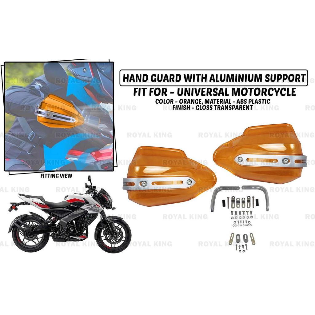 Fit For Universal Motorcycle "Orange Hand Guard With Aluminum Support"