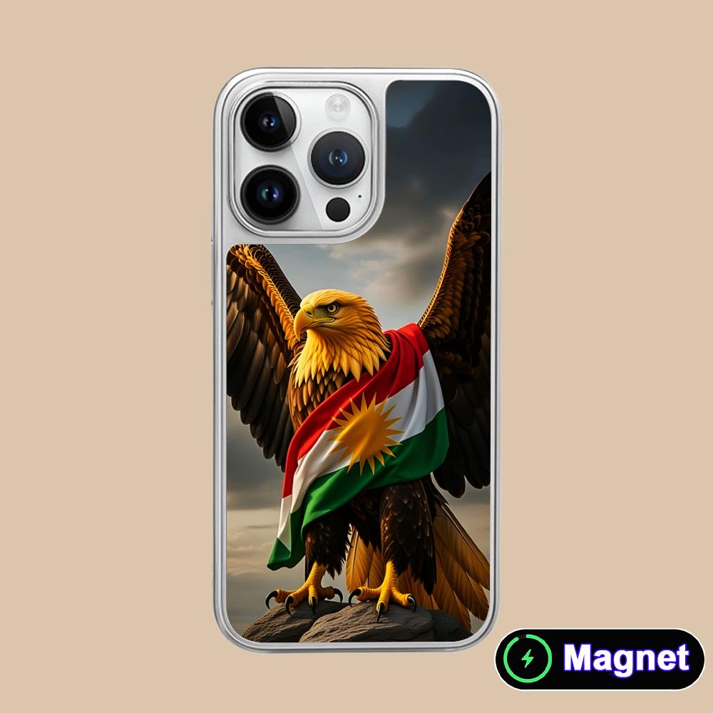 

Kurdistan Flag Silver Plating Magsafe Mobile Phone Case for iPhone 17 16 15 14 13 12 11 Air Pro Max Plus Colorful Cover iPhone17