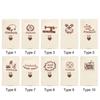 50PCS Heart Shape Cloth Garment Labels Cartoon Pattern Handmade With Love Clothing Tags Woven Knitted Supplies Sewing Accessory