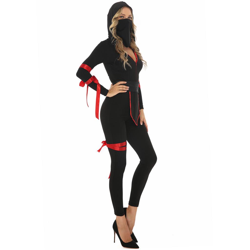 Halloween costumes cos ninja costumes, female samurai costumes, masked night suits, game costumes, role-playing