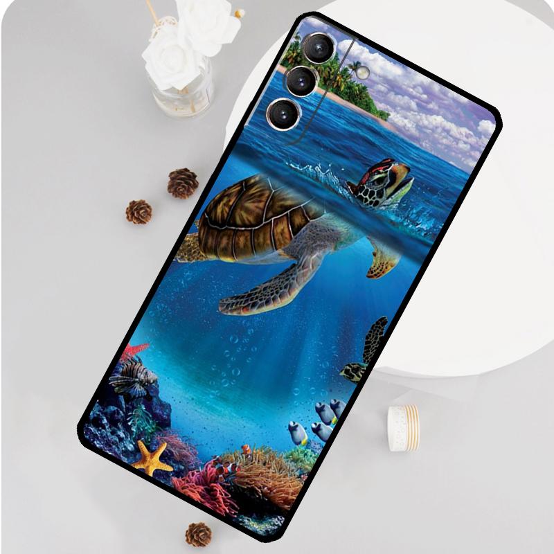 Ocean Sea Turtle Phone Case For Samsung Galaxy S26 S23 Ultra S20 S21 S22 S24 S25 Plus S10 S25 FE Funda Cover