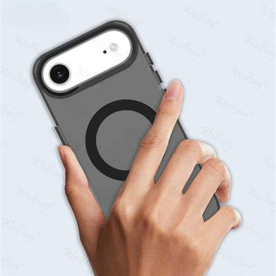 Coque Transparente Pour iPhone 17 Air Coque iPhone 17 Air 17Pro Max Adsorption Magnétique Recharge Sans Fil Housse Pour iPhone 17 Air Coque