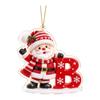 2D Acrylic Christmas Hanging Ornament with Scarf Letter Design for Holiday Tree Decor