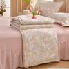 2026 Pure Cotton Double Gauze Lace Bed Skirt Summer Quilt: Cool Air Conditioning Four-Piece Set