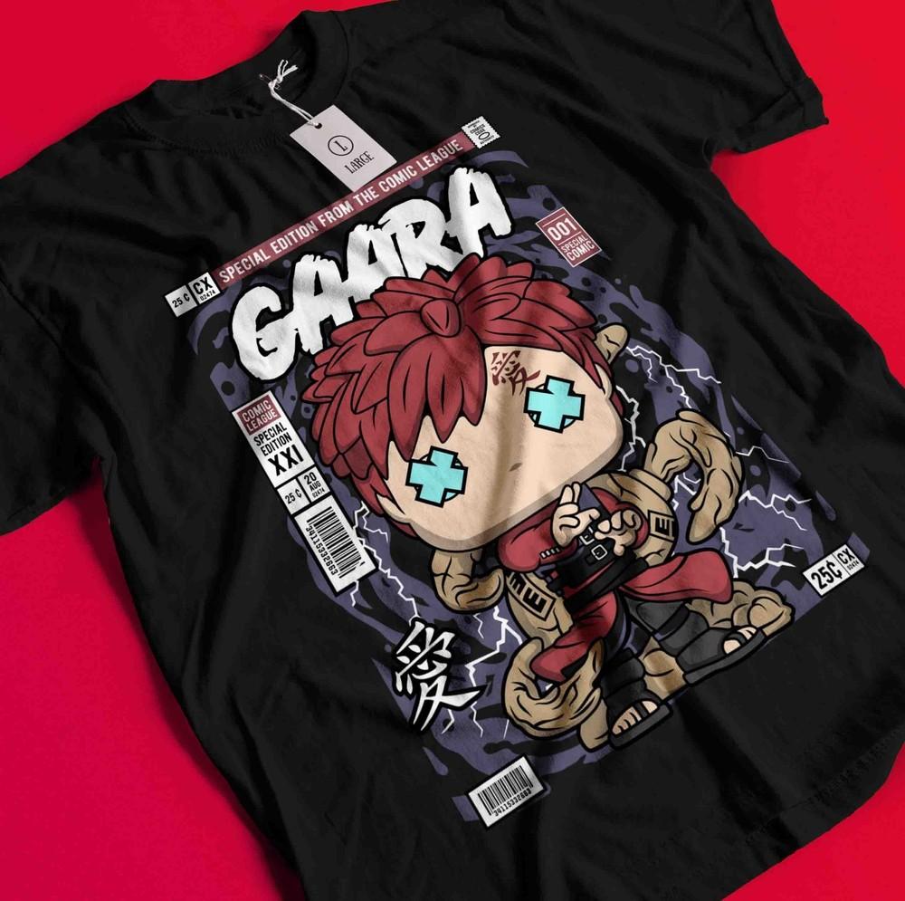 

Футболка Гаары Футболка Наруто Футболка Рока Ли Футболка Мадары Какаши Итачи Темари Саске AA163 2XL