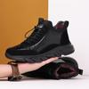 Winter New Leather Cowhide Wool Men's Cotton Shoes Fashion Sports Break Men's Shoes Velvet Warm Northeast Leather Shoes Tide