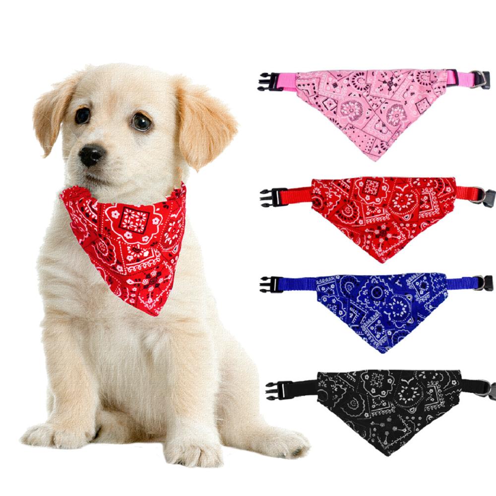 

Pet Dog Neck Scarf Puppy Cat Dog Collar Bandana Collar Scarf with Leather Collar Accessories Adjustable Pet Puppy Cat Scarf S