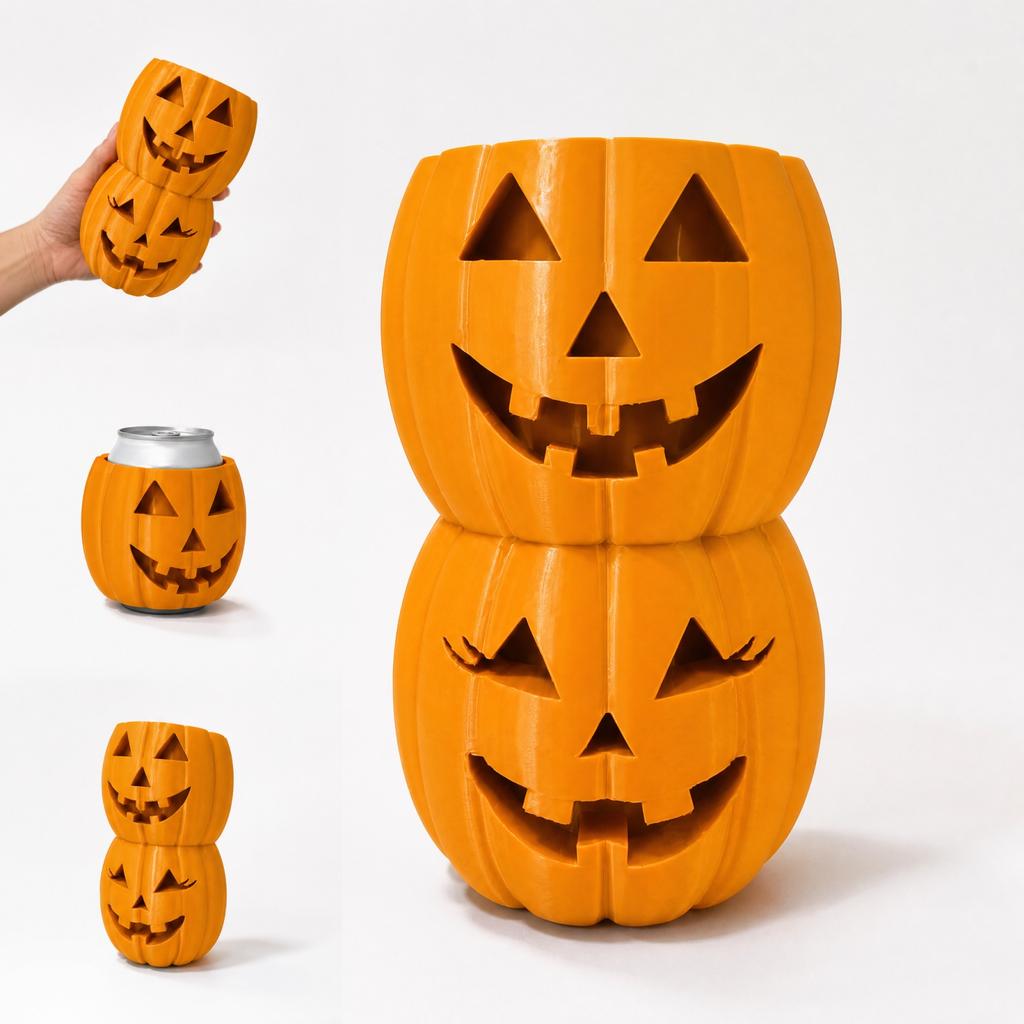 Kürbis-Dosenhülle für Halloween-Getränkedekoration und Isolierung