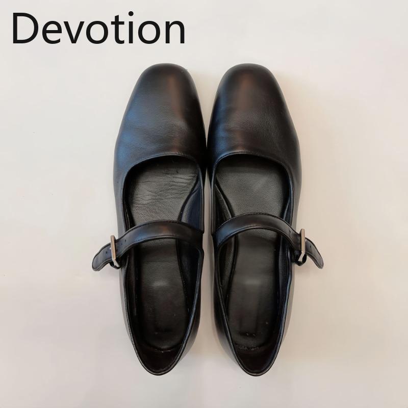 Soft-soled Shoes Women's Single Shoes One-strap Shallow Flat Shoes Devotion