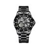 RZY Men's Tourbillon Automatic Skeleton Watch 30M Water Resistant Luminous Stainless Steel Band