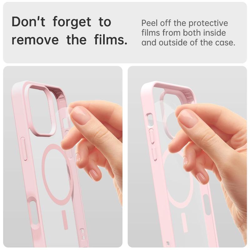 Fashion Phone Case For iPhone 17 16 15 14 13 12 11 Pro Max Plus 17 Air For Magsafe Transparent Clear Magnetic Hard Bumper Cover