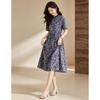 D.F.DEAR Romantic Printed Midi Dress with Tie-Waist