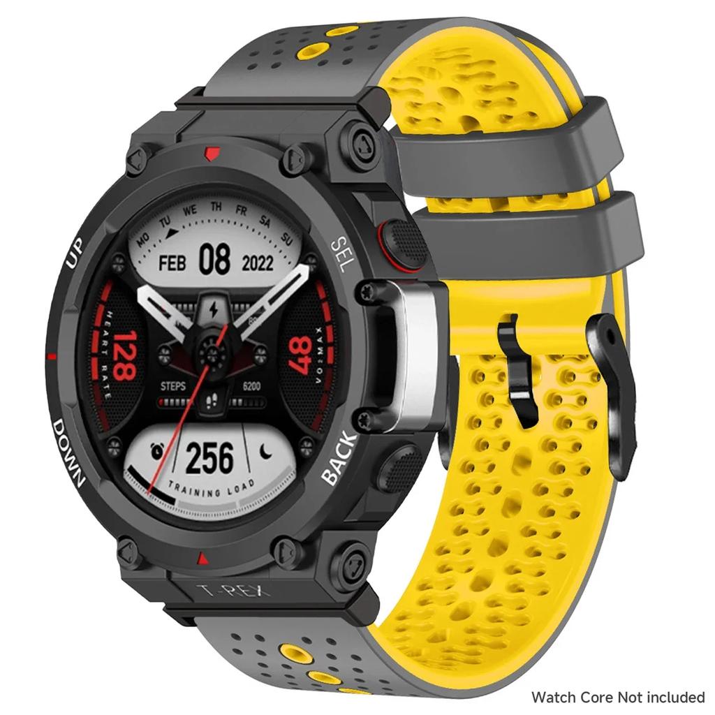 Dwukolorowy silikonowy pasek do zegarka Amazfit T-REX 3.2, miękki, oddychający, sportowy pasek do zegarka Amazfit T-REX Wrist Band 2025