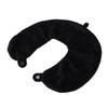 2 Pcs U Shaped Travel Pillow Case Ultra Soft Zipper Closure Replacement Cover for Neck Pillow Black