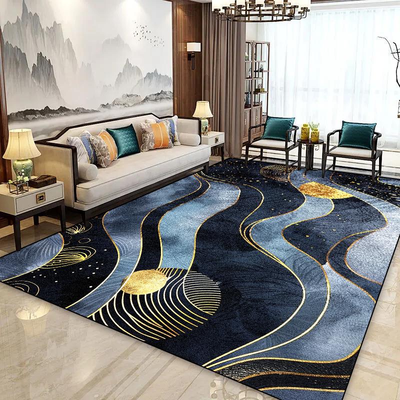 Modern Luxury Large Area Rugs for Living Room Decoration Geometry Carpet Comfortable Soft Bedroom Bedside Rug Non-slip Doormat