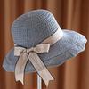 Fashion Women Sun Hats Straw Hat Female Ribbon Bow-knot Wide Brim Beach Hat Casual Summer Shade Cap