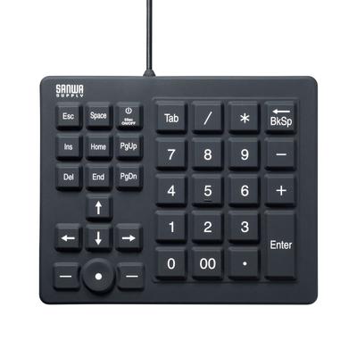 Sanwa Supply Wasser- und staubdichter Ziffernblock Schwarz NT-BS1BK