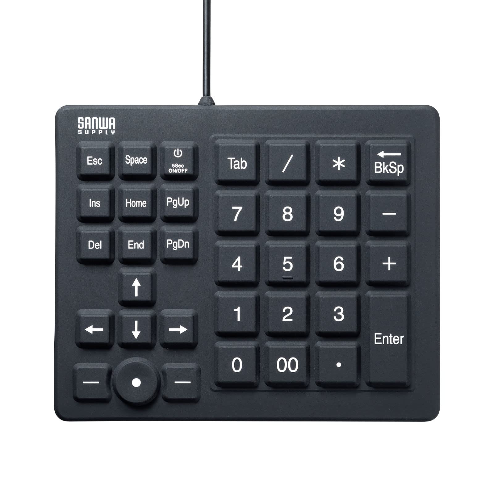 

Sanwa Supply Waterproof and Dustproof Numeric Keypad Black NT-BS1BK