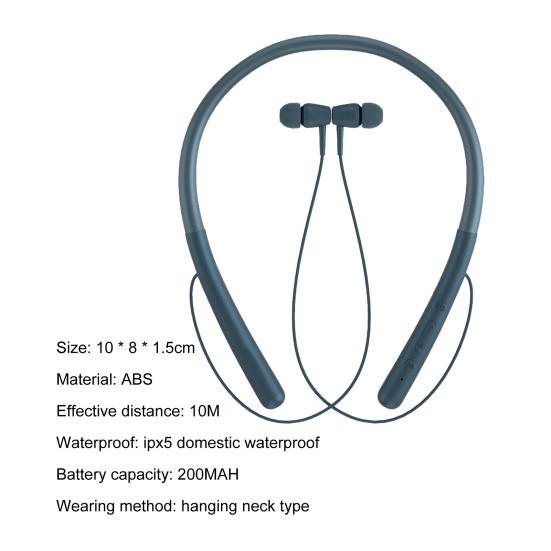 Bluetooth-compatible Earphone Neckband Noise Reduction Universal Wireless Stereo Game Earbud for Sports