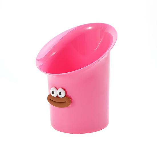 Coș de gunoi de birou Coșuleț drăguț pentru deșeuri cu Mini perie de curățat Buze amuzante de cârnat Mic coș de gunoi pentru birou Masă de toaletă