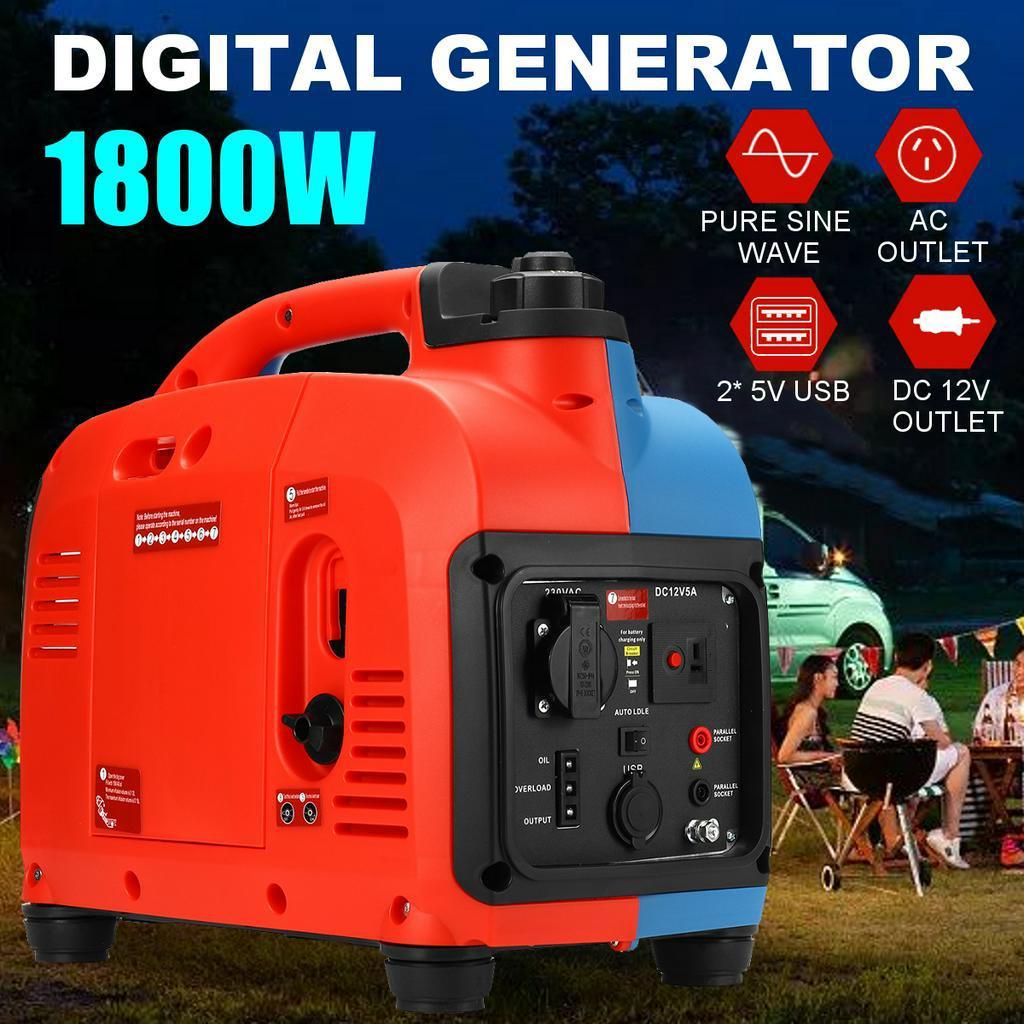 1800W 110V/ 220V/230V Portable Gasoline Generator 50 Hz Volt Home Small Mini Outdoor Low Mute Car Generator