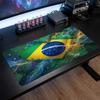 Podložka pod myš s logem brazilského fotbalu, prodloužená protiskluzová gumová podložka na stůl pro hraní her, kancelář, notebook, dárek pro fanouška