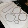Rose Pearl Bead Necklace Set French Niche Light Luxury Collarbone Chain High-End New Necklace