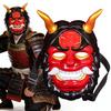 Japanese Demon Prajna Ninja Mask Cosplay Oni Samurai Kabuki Hannya Half Face Masks Halloween Carnival Party Costume Props Gifts