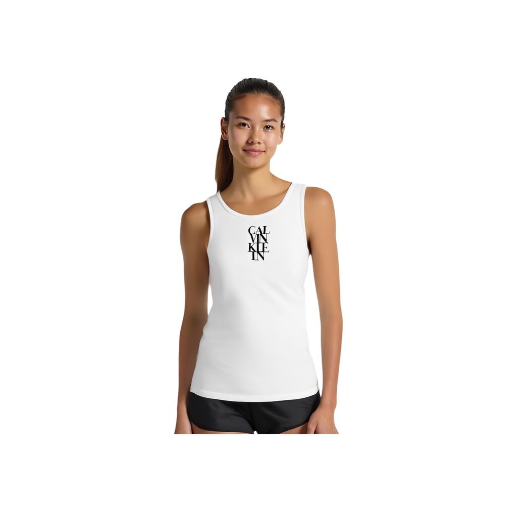 Calvin Klein Casual Babe Printed Ribbed Tank Top Women tops 44C219G