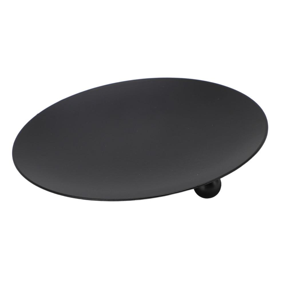 3pcs Iron Material Iron Plate Candle Holder Tabletop Design Decorative Candle Plate Candles