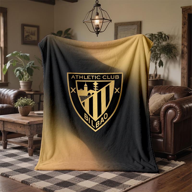 Athletic Bilbao Football Print Flannel Blanket Soft Warm Sofa Bed Throw Blanket For Home Office Bedroom