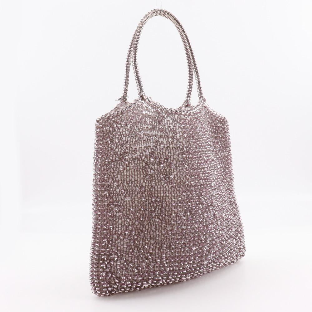 ANTEPRIMA Standard Handbag Square Silver Purple Wire Cord Women Used