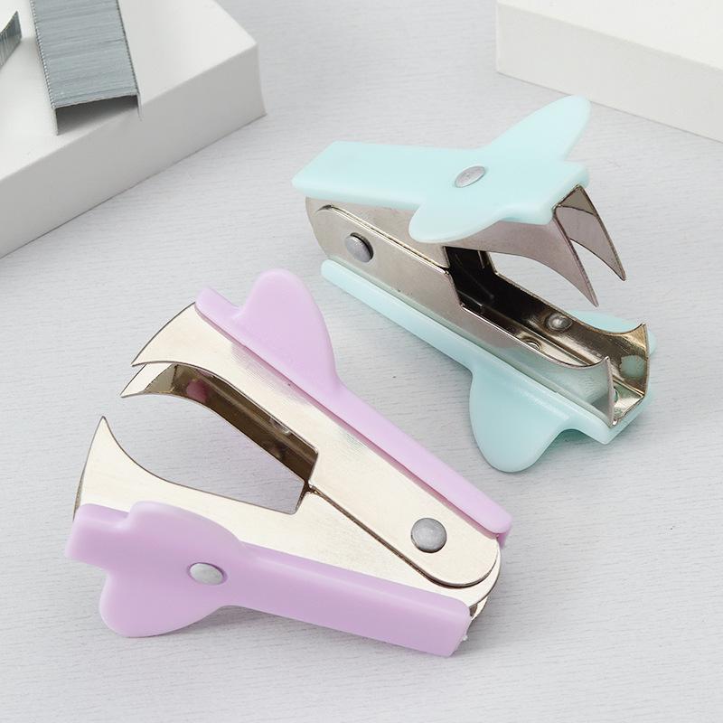 Portable Macaron Color Mini Staple Remover for Office and Home Use