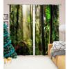 Bäume, kleine Brücken und fließende Wasservorhänge für Wohnzimmer, Schlafzimmer, einfache, moderne Schattierungsvorhänge, Heimfenster, individuell gestaltet