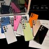 Minimalist Glossy Electroplated Icy Glass Mobile Phone Case for SamSung Galaxy S26 Ultra S25 S24 Full Camera Lens Protect Cover