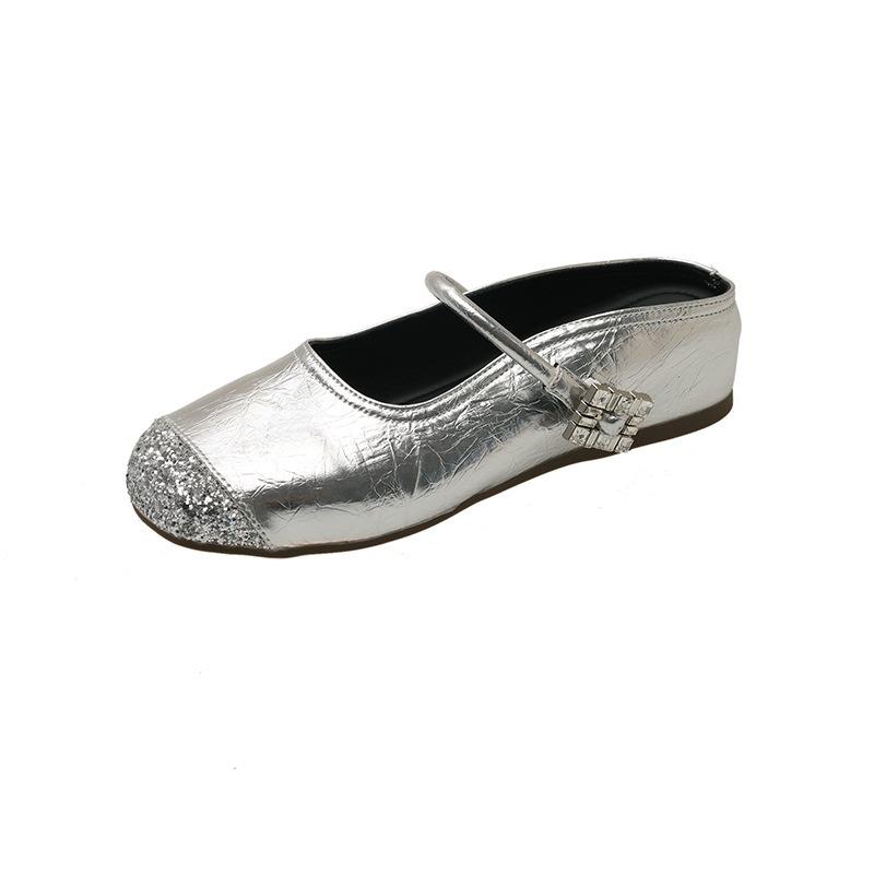 Fashion bag head half slippers women's summer new outer wear with skirt shoes with Mary Jane sandals