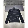 European Style Rhinestone Solid Color Knit Top - Winter 2025 Collection: Age-Reducing, Versatile, and Casual Long Sleeve with Round Neck