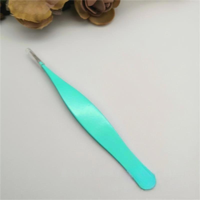 Multicolored Stainless Steel Pointed Eyebrow Tweezers - Beauty Tools for Precision Makeup and Trimming