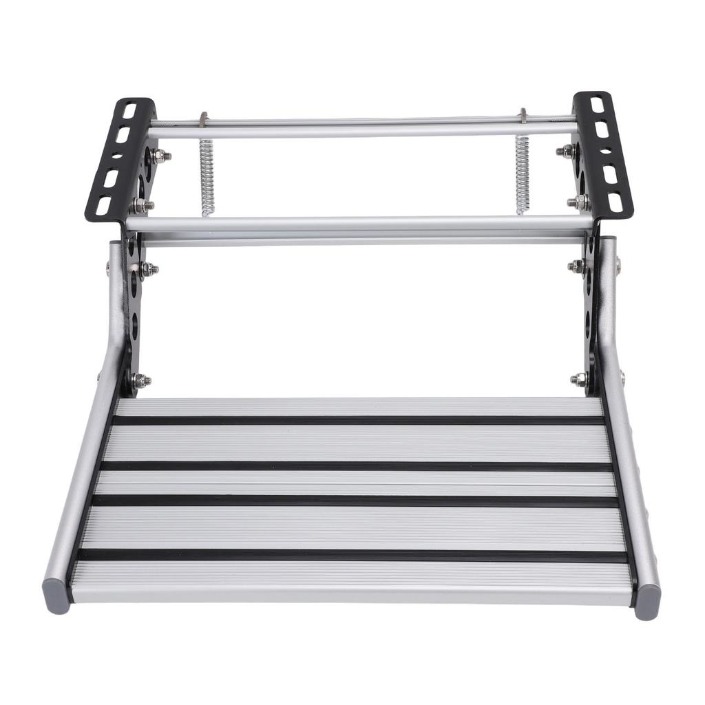 RV Steps 400lbs Load Capacity Aluminum Alloy Single Ladder Step Manual Telescopic Folding RV Entry Stair for Camping