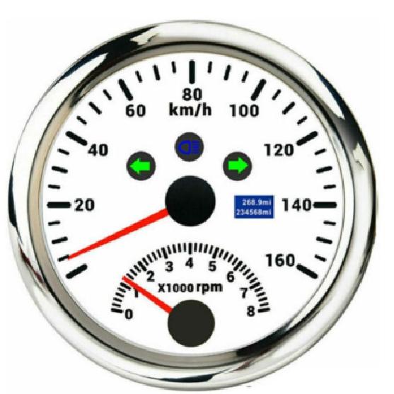 New 85mm Digital Car Truck Boat GPS Speedometer Gauge 0-200KM/H 0-120kmh Speed Meter Tachometer 8000RPM for Car Boat ATV