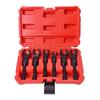 6-teiliges Set Langes flexibles Kopf-Einspritzleitungs-Steckschlüsselset 3/8-Zoll-Antrieb Krähenfuß-Steckschlüssel Werkzeug 12mm-19mm
